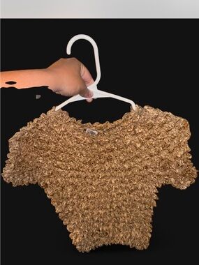Magic Scarf Fresh Popcorn Shirt in Metallic Bronze